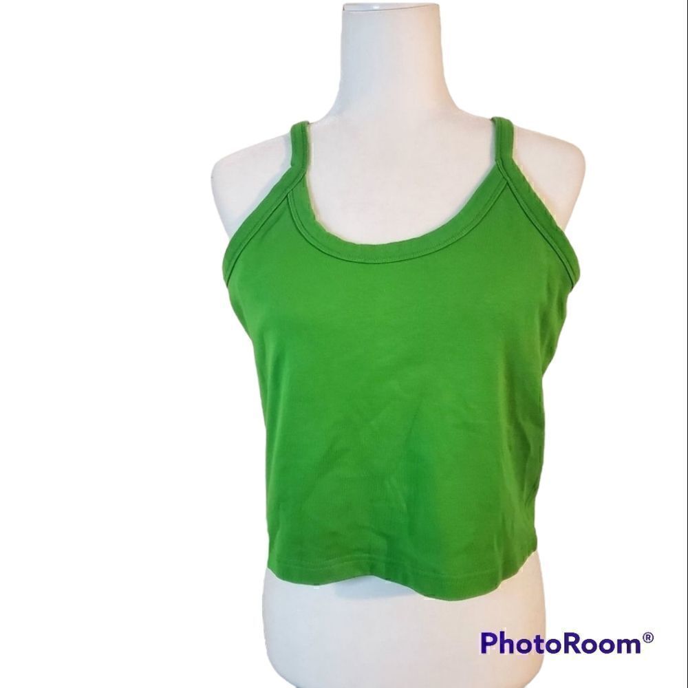 Whitefish Bay Vintage green built in bra crop L